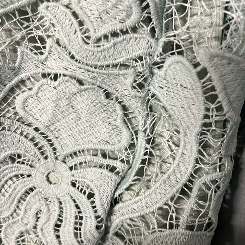 Won Your Heart Sage Green Lace Tie-Strap High-Low Midi Dress - Picture 7 of 9